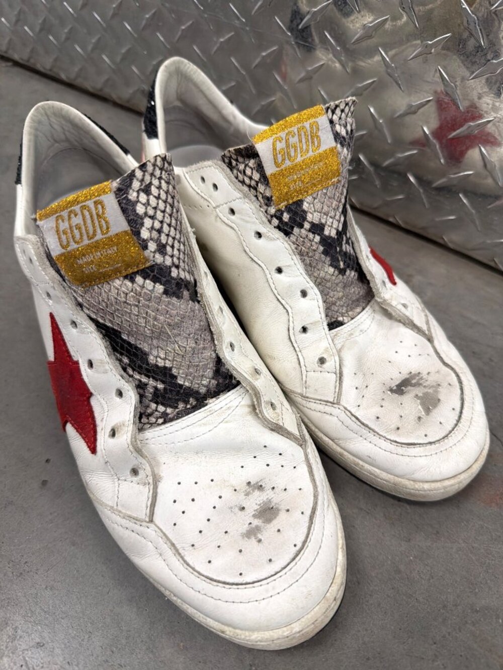 Golden Goose Ball Start Superstar Low Top Sneakers White Mens Size 42 US 9 - Picture 2 of 8